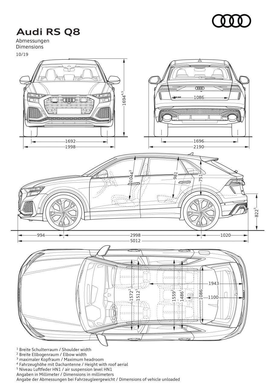 Схема Audi RS Q8 2020 года  (WW) (фото 88 из 92)